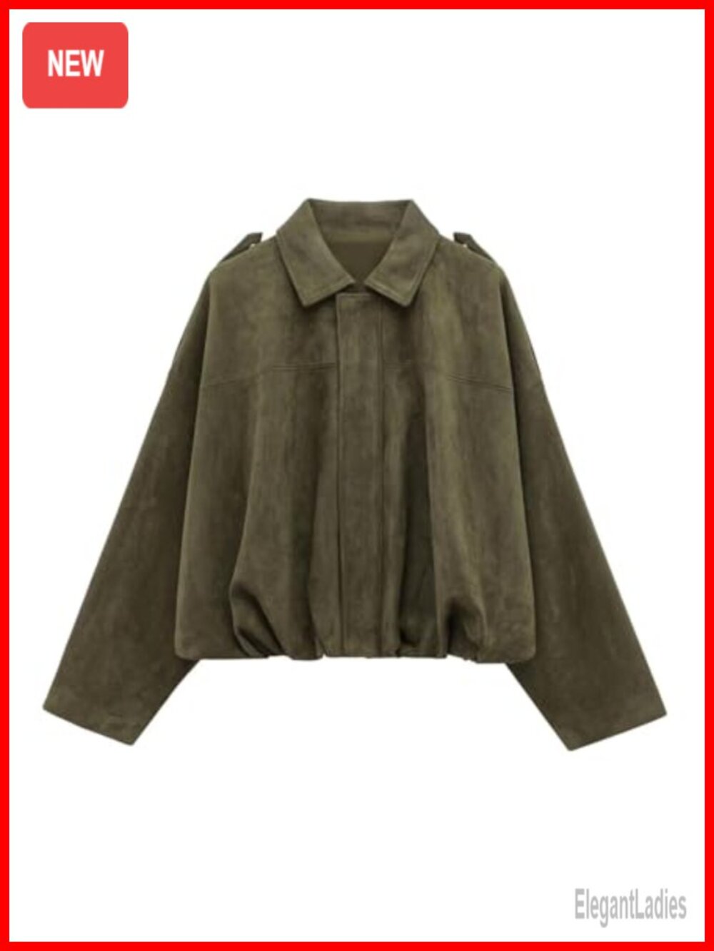 Faux Suede Bomber Jacket Lapel Motorcycle Coat Spring Long Sleeve Trendy